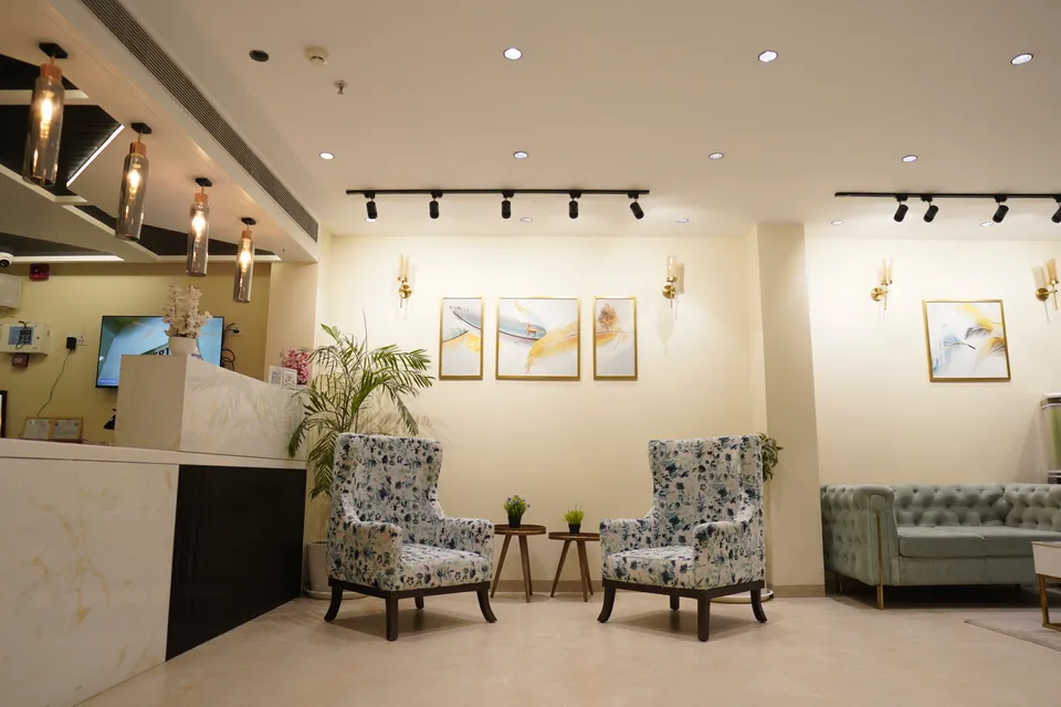 Lounge seating in the lobby